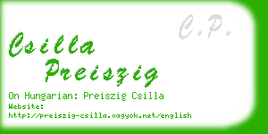 csilla preiszig business card